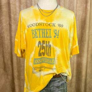 Vintage Woodstock Anniversary T-Shirt Tie Dye Baggy Music Festival Graphic Tee